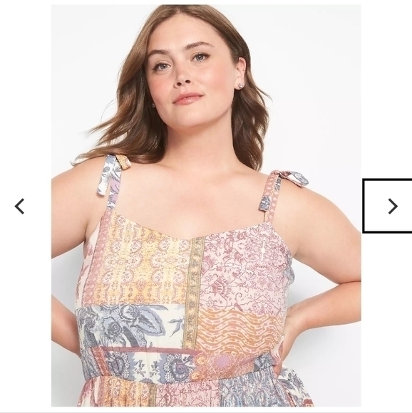 Lane Bryant Multicolor Patchwork Midi Dress - Picture 3 of 16